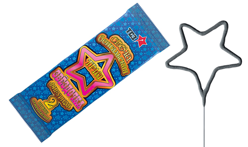  Бенгальские свечи фигурные 2 шт "Звездочка"  в Туле